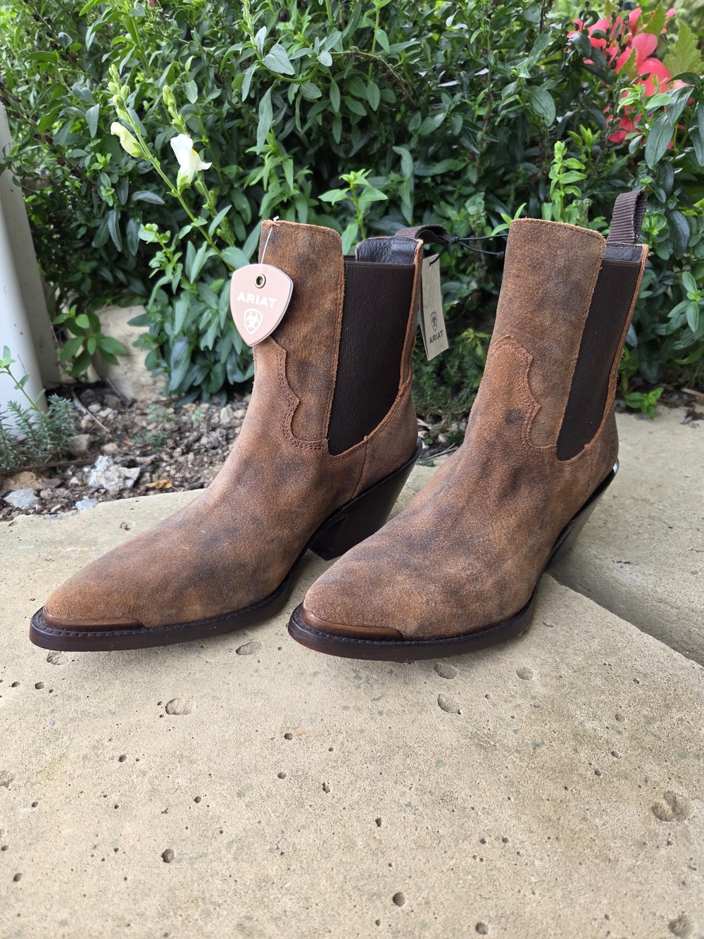 Ariat Women's Brown Suede Western Chelsea Boots
